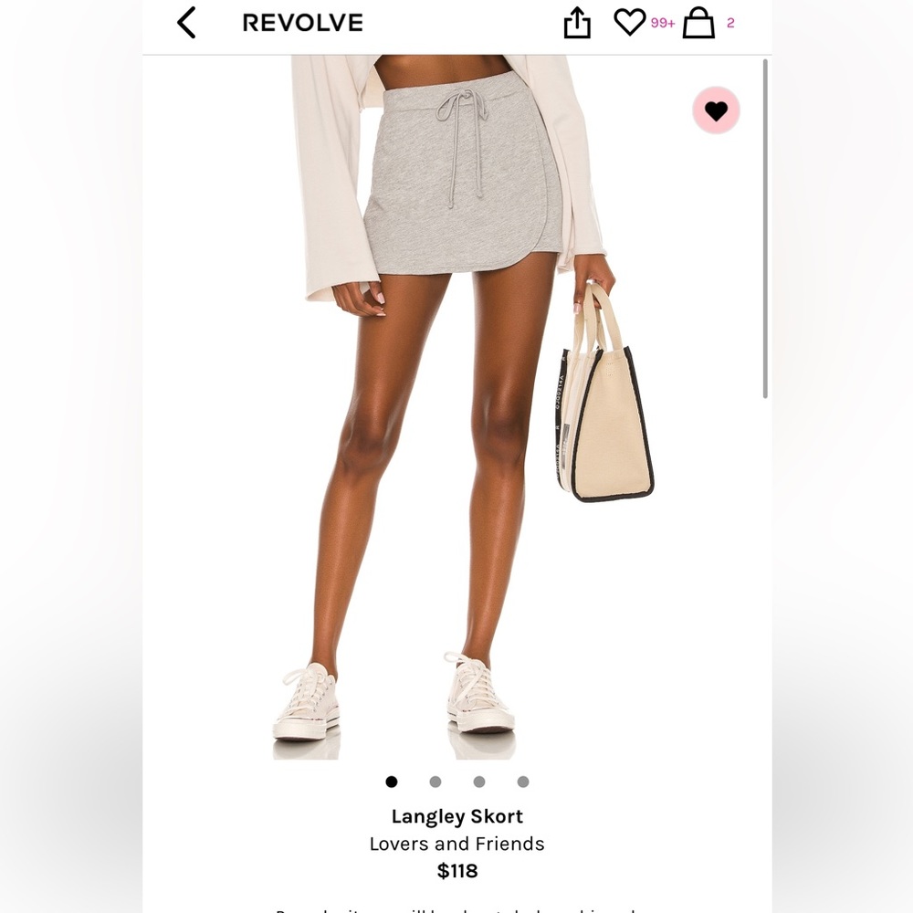Sold out revolve skirt(back is shorts)with tags, size small, brand new with tags
